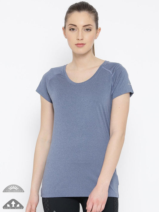 Columbia Women Blue Tuk Mountain Womens Short Sleeve T-Shirt