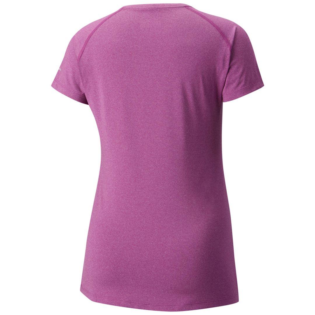 Columbia Women Purple Tuk Mountain Womens Short Sleeve Shirt (Sun Protection)