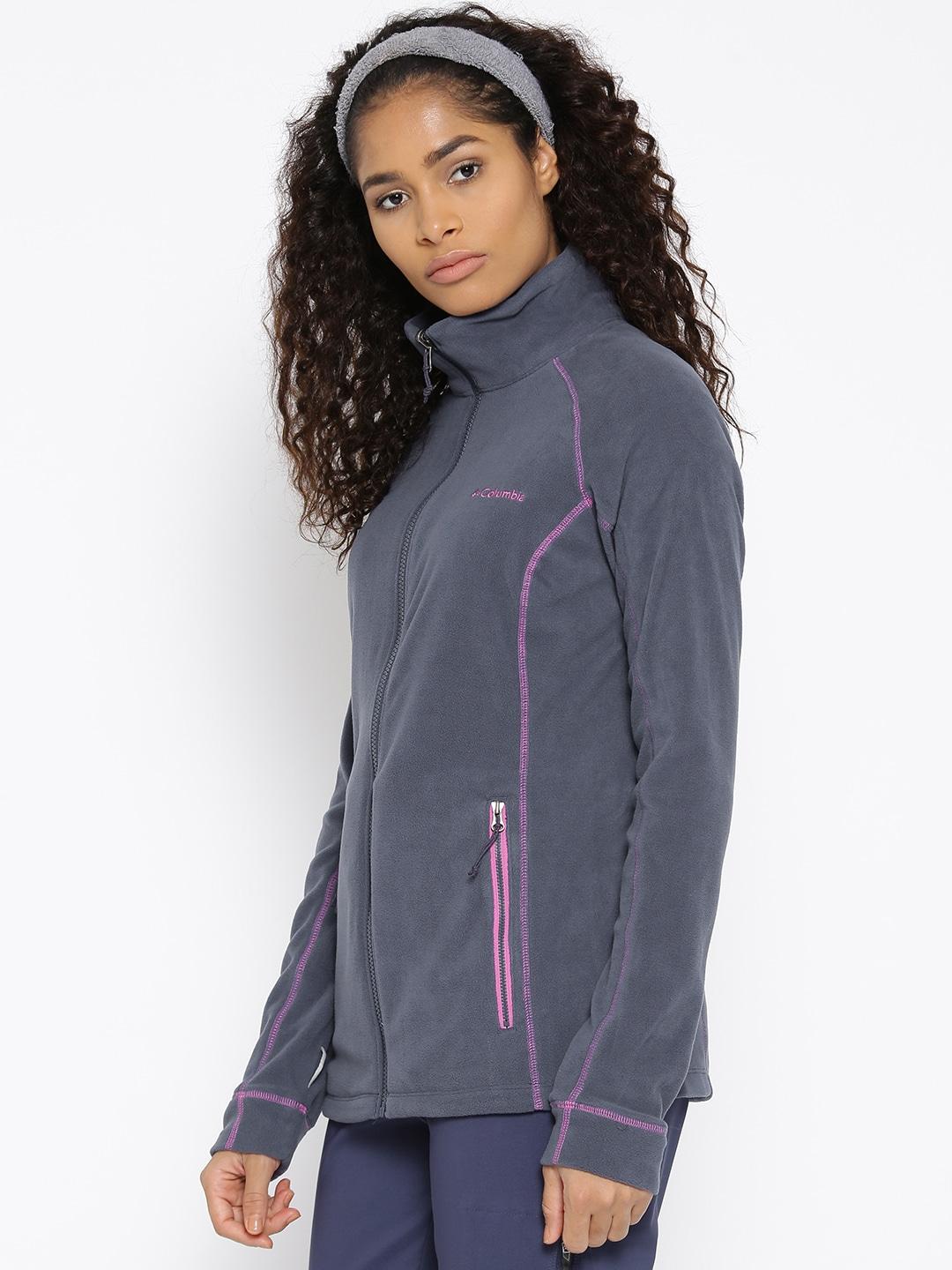 Columbia Women Navy Blue Leadbetter Mountain Full Zip Fleece