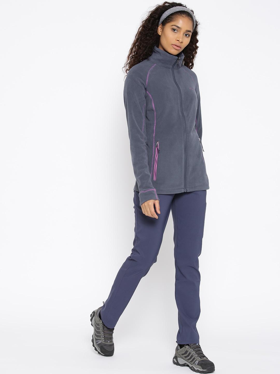 Columbia Women Navy Blue Leadbetter Mountain Full Zip Fleece