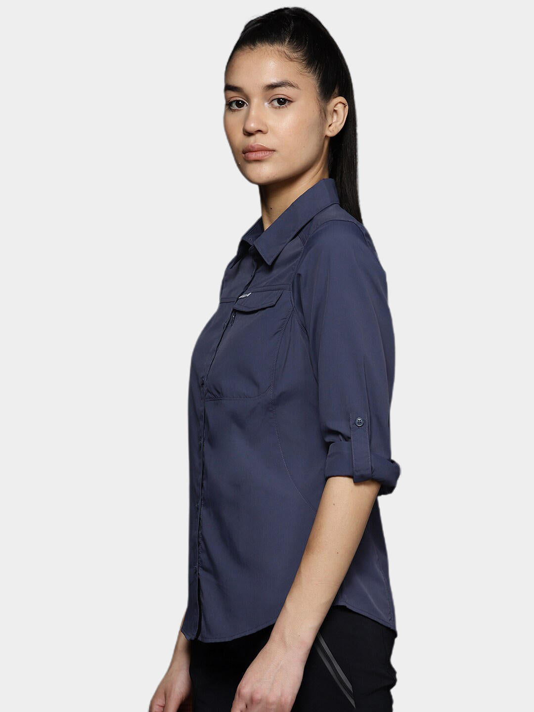 Columbia Women Blue Silver Ridge 2.0 Long Sleeve Shirts