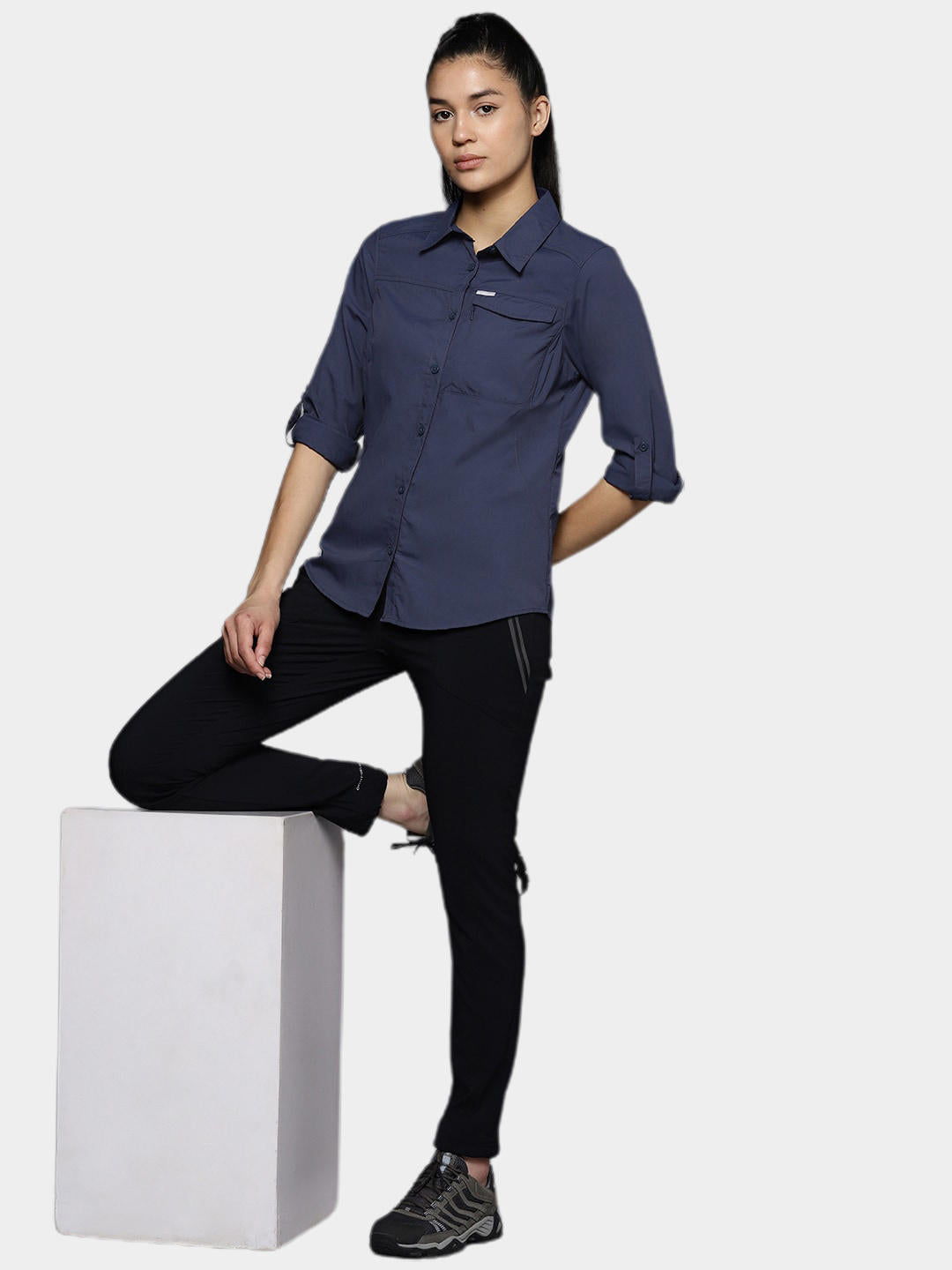 Columbia Women Blue Silver Ridge 2.0 Long Sleeve Shirts