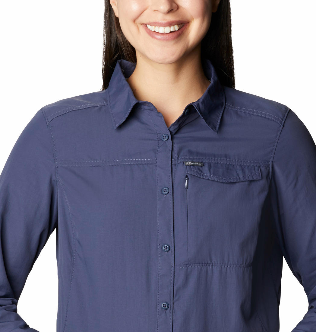 Columbia Women Blue Silver Ridge 2.0 Long Sleeve Shirts
