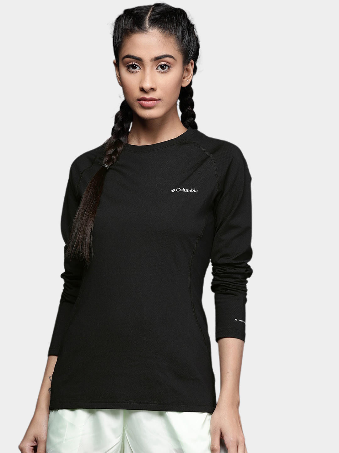 Columbia Women Black W Omni-Heat 3D Knit Crew II (Non Returnable)