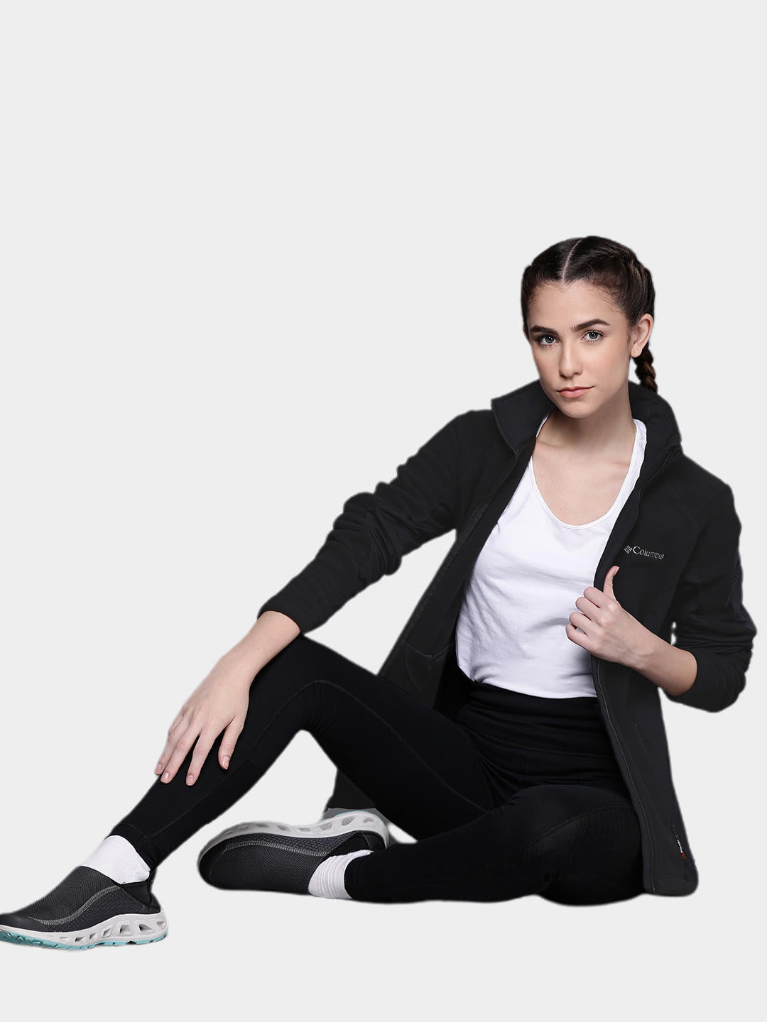 Columbia Women Black W Polar Powder Fleece FZ Fleece Jacket