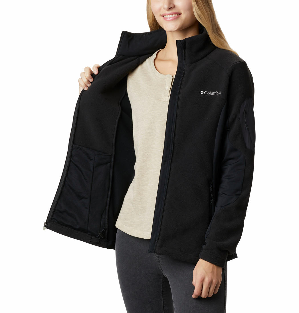 Columbia Women Black W Polar Powder Fleece FZ Fleece Jacket