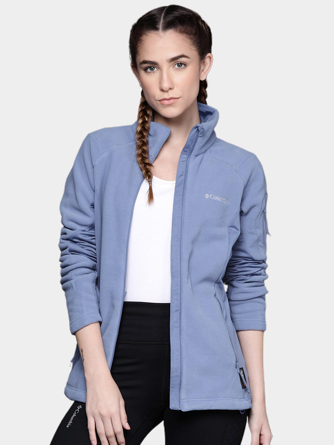 Columbia Women Blue W Polar Powder Fleece FZ Fleece Jacket
