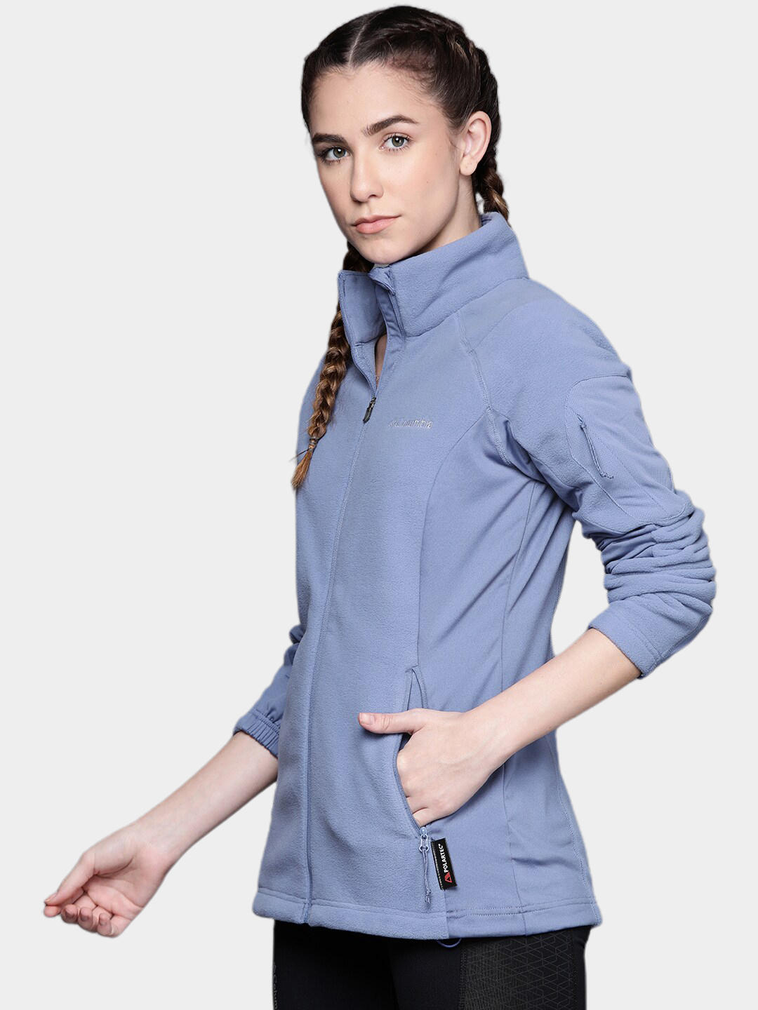 Columbia Women Blue W Polar Powder Fleece FZ Fleece Jacket