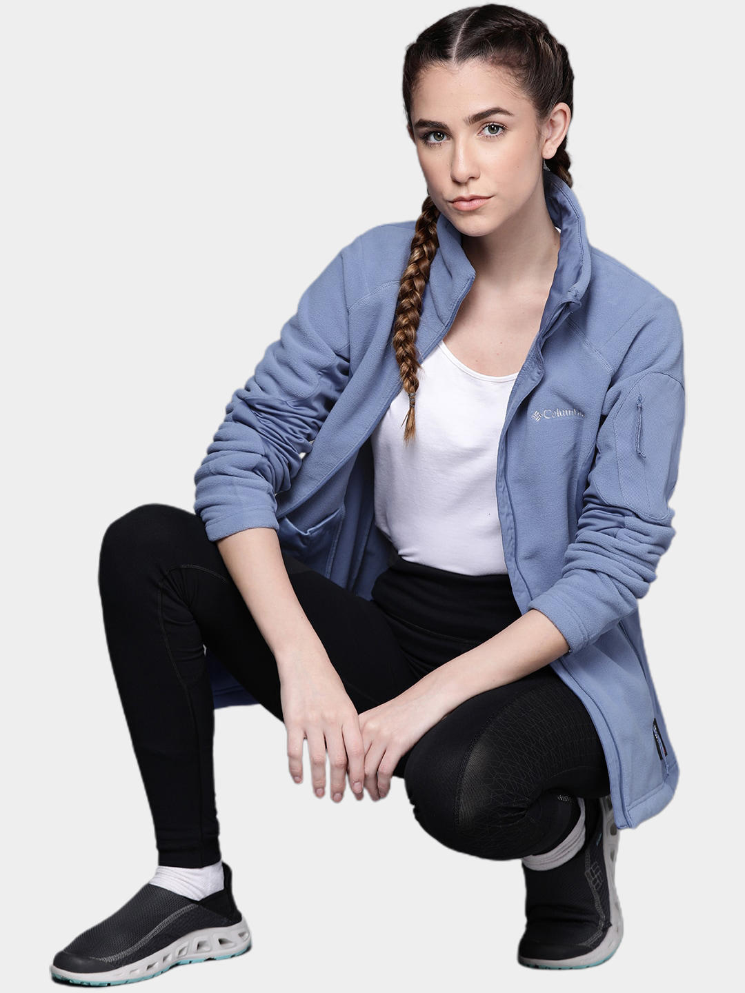 Columbia Women Blue W Polar Powder Fleece FZ Fleece Jacket