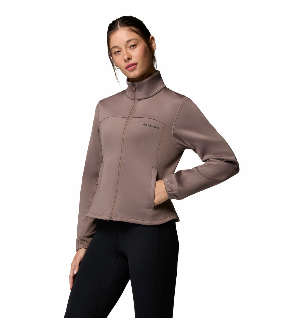 Columbia Women Mauve Omni-Shade Sloan Crest Spacer Fleece Jacket