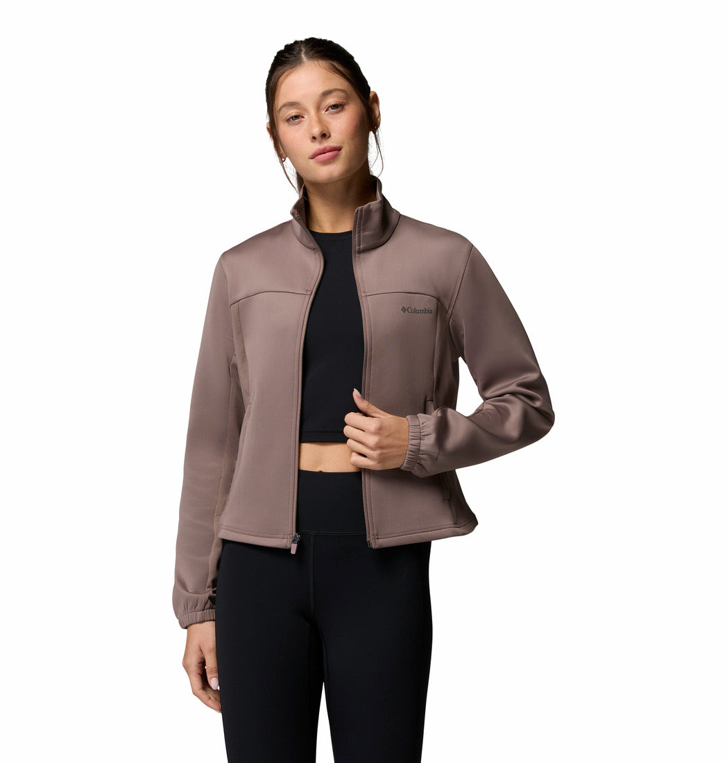 Columbia Women Mauve Omni-Shade Sloan Crest Spacer Fleece Jacket