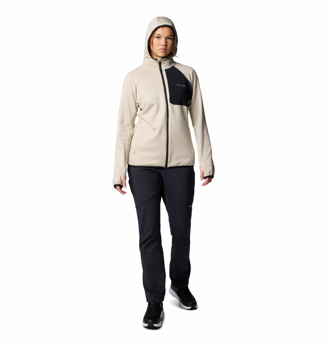 Columbia Women Beige Triple Canyon Grid Fleece Hooded FZ