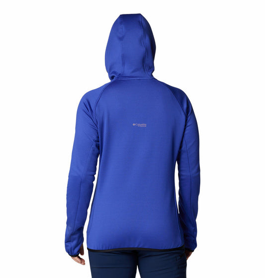 Columbia Women Blue Triple Canyon Grid Fleece Hooded FZ