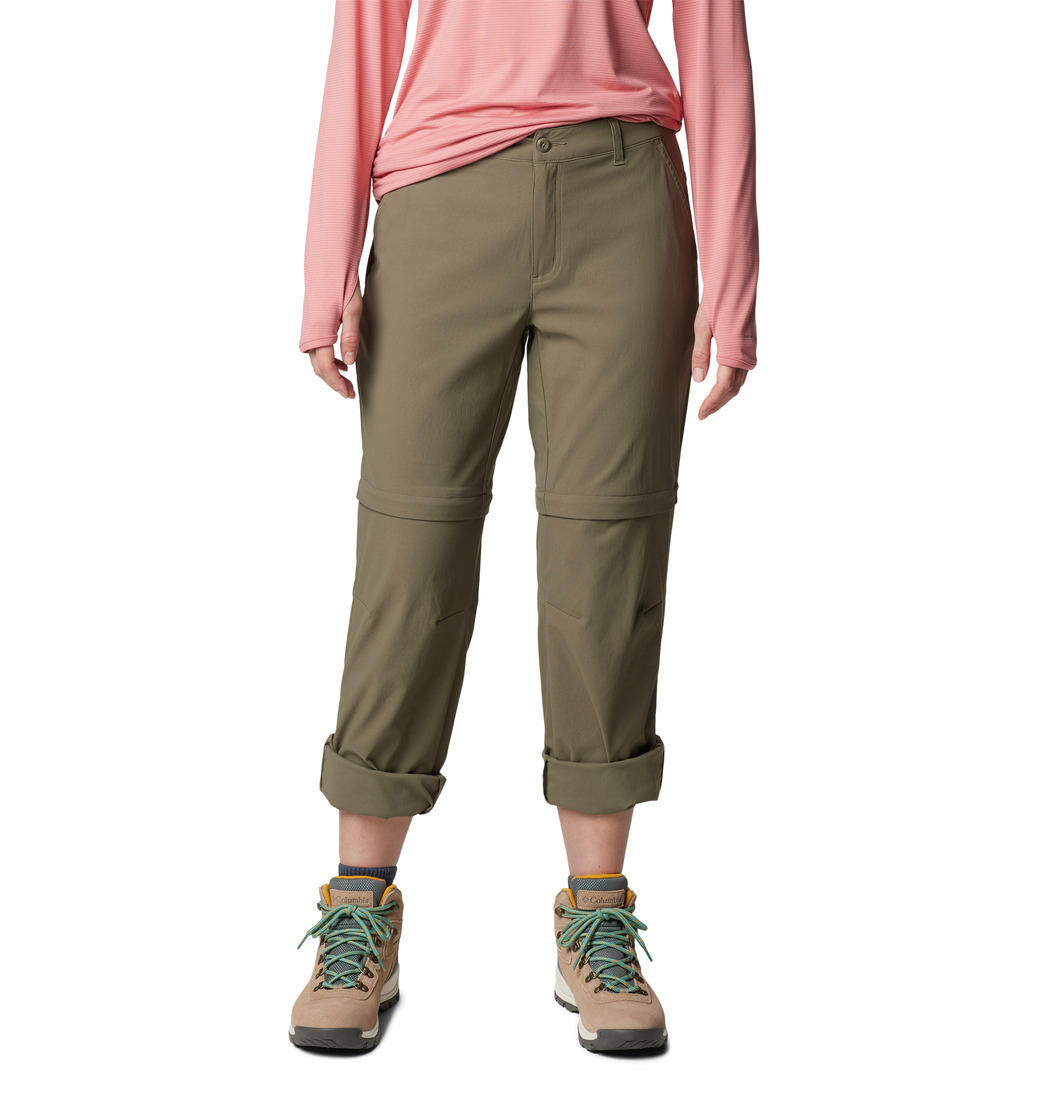 Columbia Women Green Leslie Falls Convertible Pant