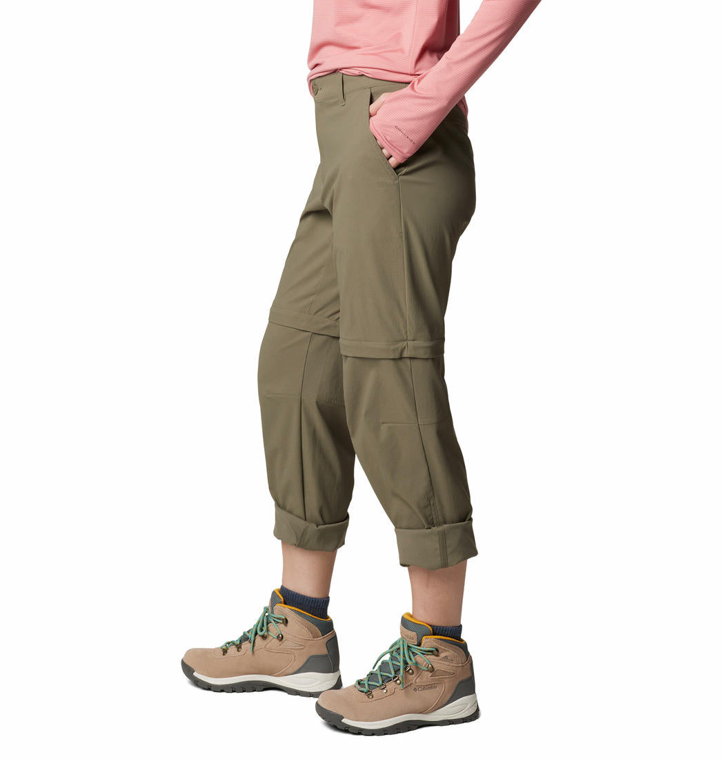 Columbia Women Green Leslie Falls Convertible Pant