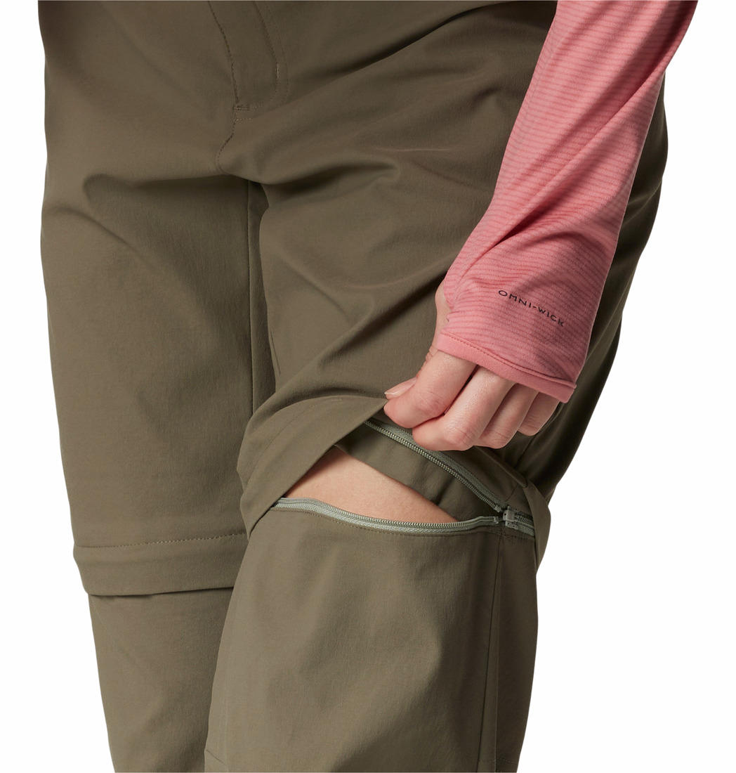 Columbia Women Green Leslie Falls Convertible Pant