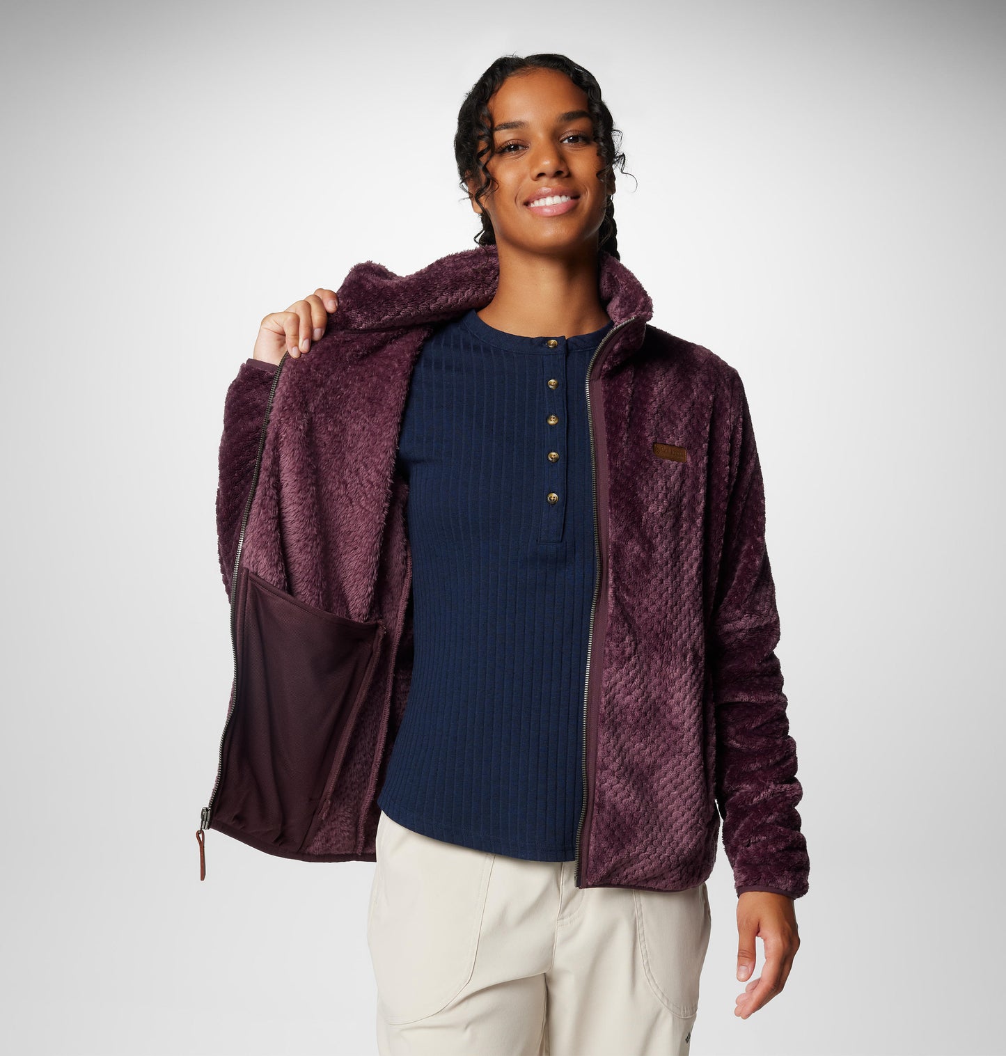Columbia Women Red Fire Side II Sherpa FZ
