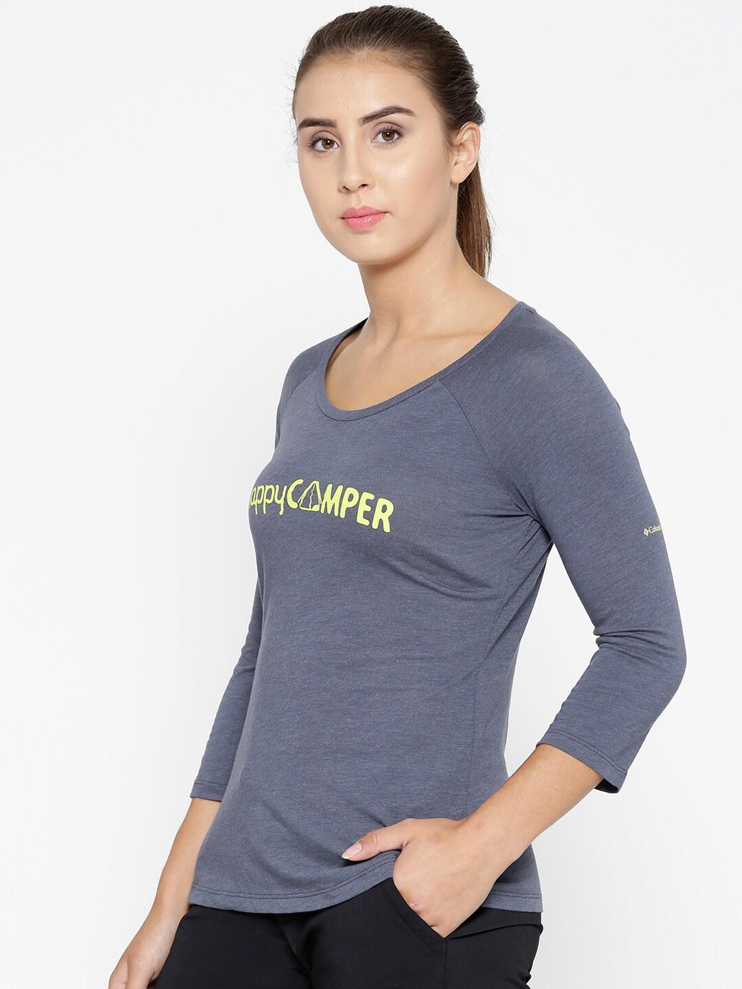 Columbia Women Purple Weekend Explorer 3/4 Tee