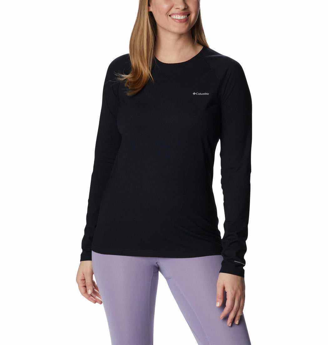 Columbia Women Black W Omni-Heat Infinity Knit LS Crew Baselayer Top (Non Returnable)