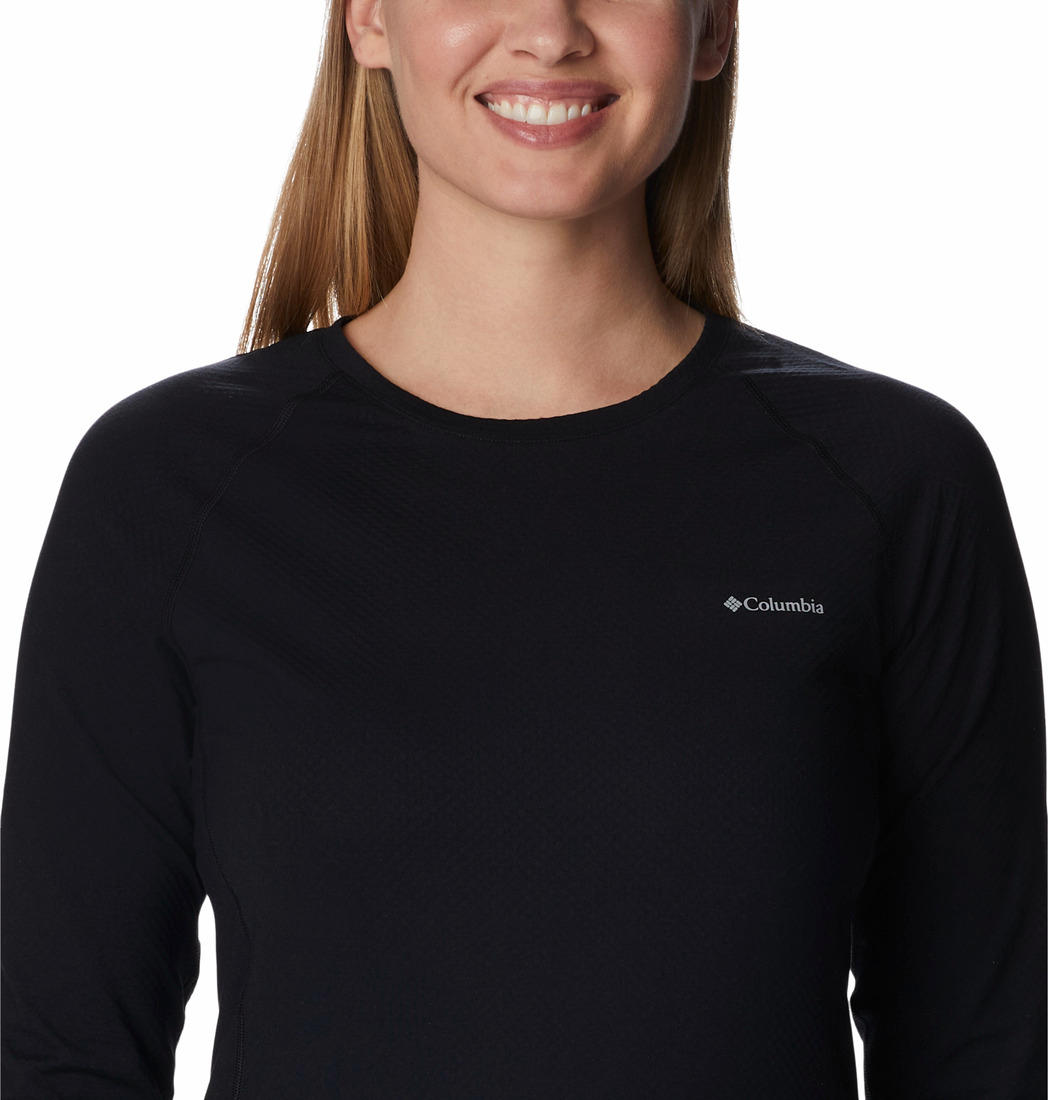 Columbia Women Black W Omni-Heat Infinity Knit LS Crew Baselayer Top (Non Returnable)