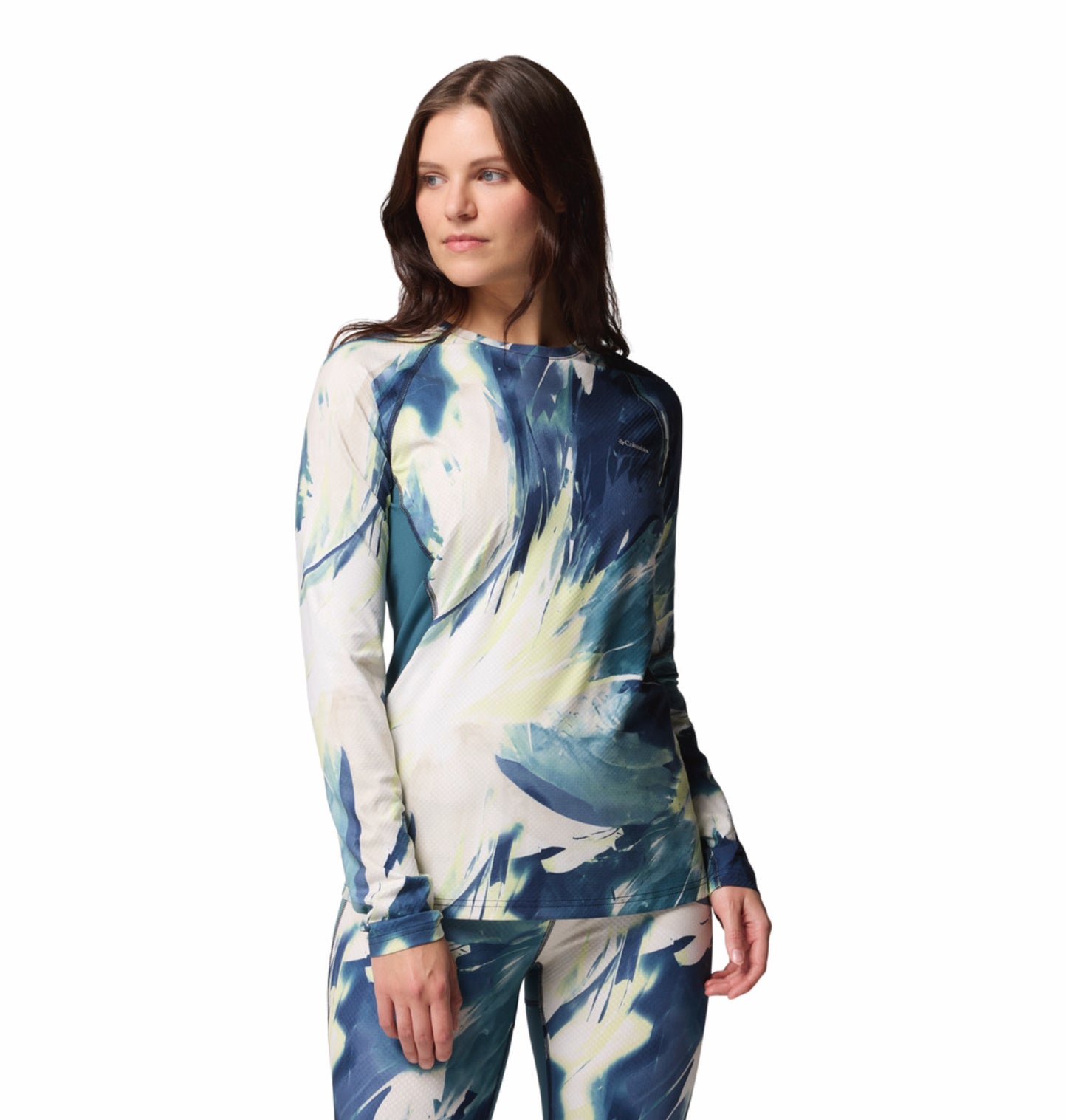Columbia Women Blue OmniHeat Infinity Crew Thermal Top