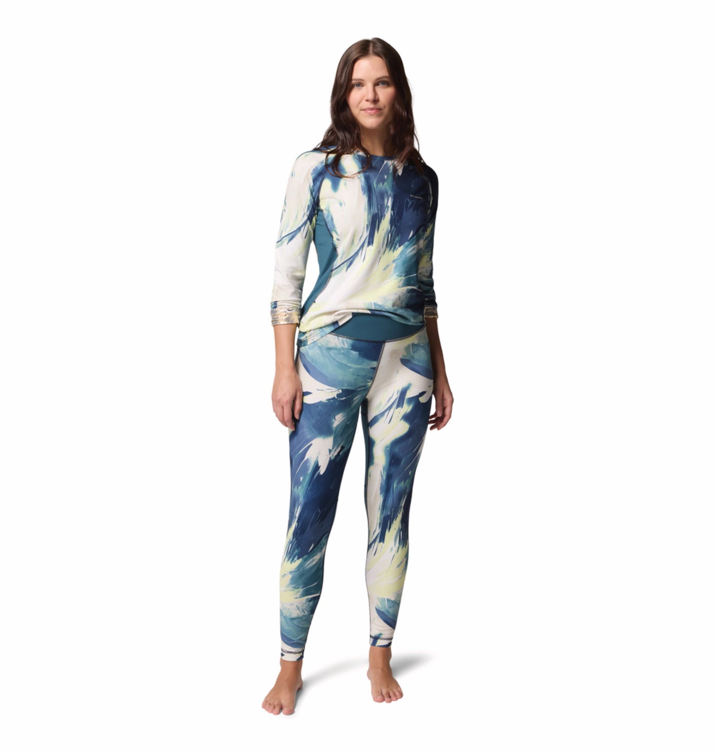 Columbia Women Blue OmniHeat Infinity Crew Thermal Top
