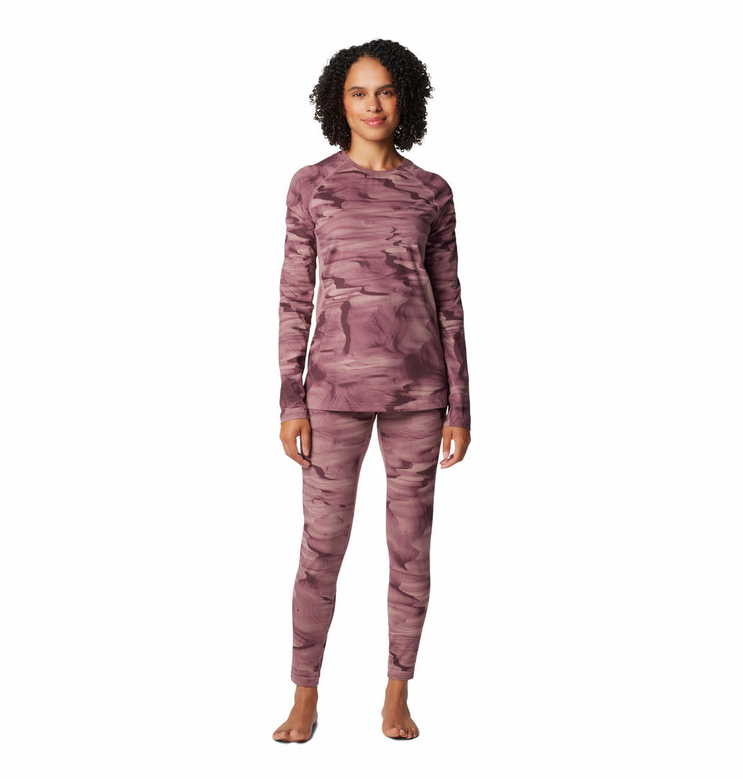 Columbia Womens Red W Omni-Heat Infinity Knit Long Sleeve Crew Baselayer Top (Non Returnable)