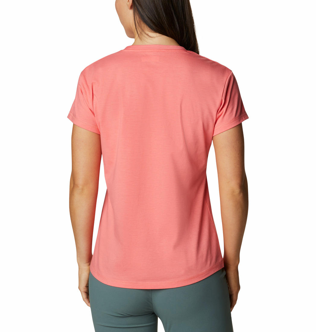 Columbia Women Pink Sun Trek SS T-Shirt