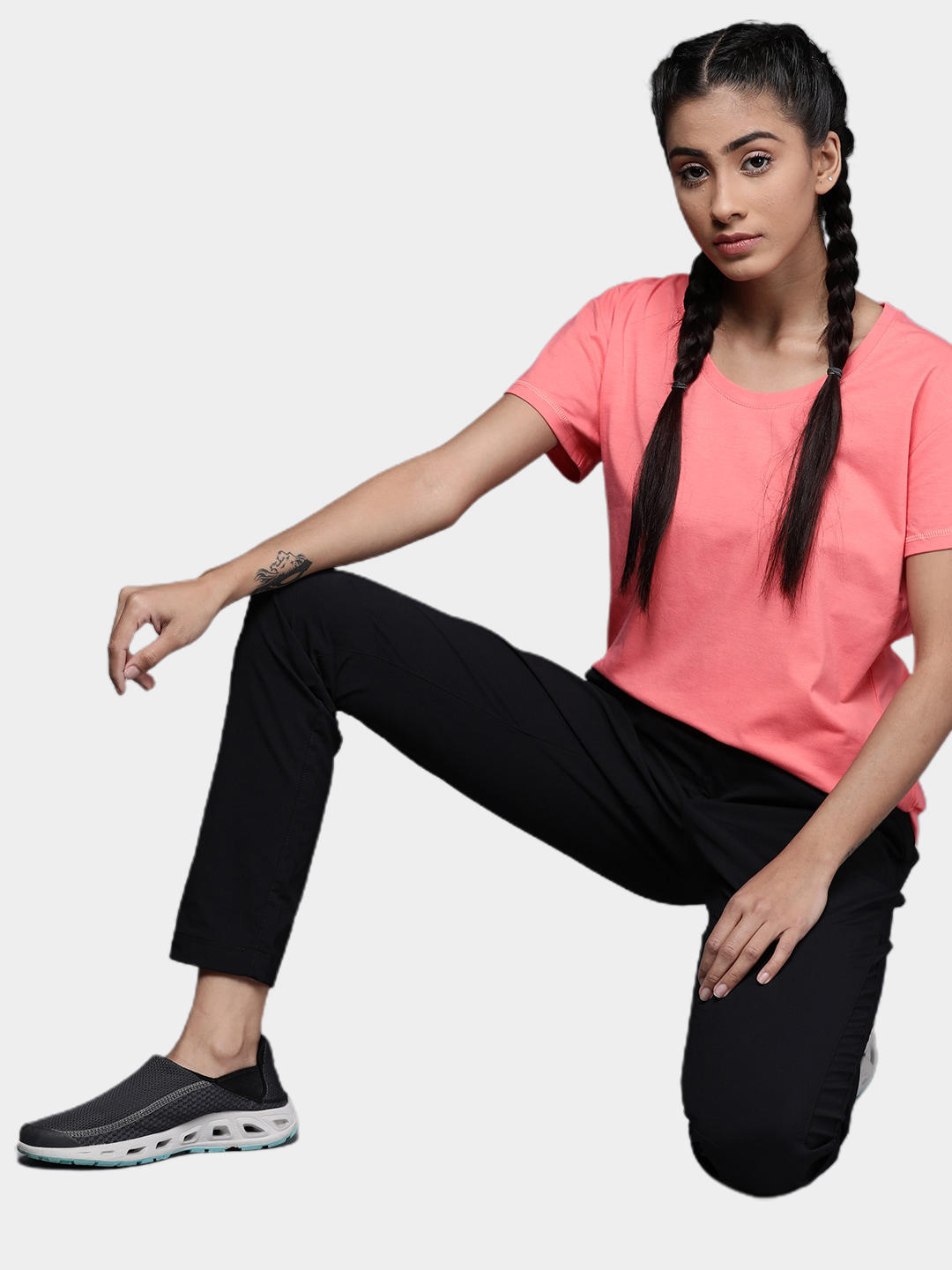 Columbia Women Pink Sun Trek SS T-Shirt