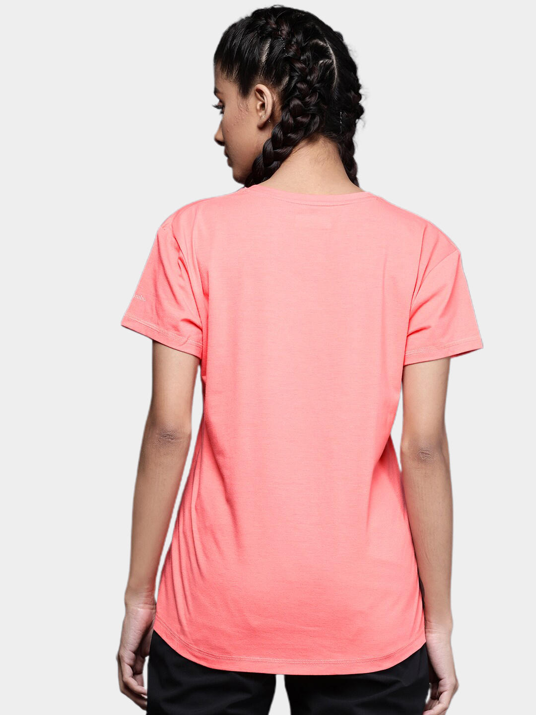 Columbia Women Pink Sun Trek SS T-Shirt
