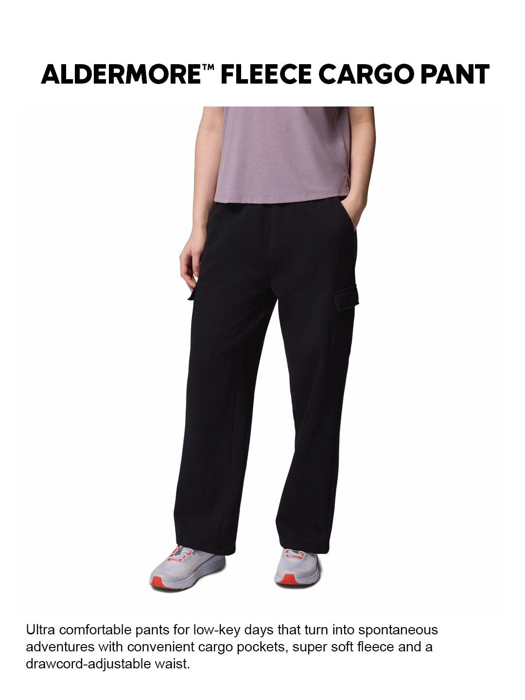 Columbia Women Black Aldermore Fleece Cargo Pant