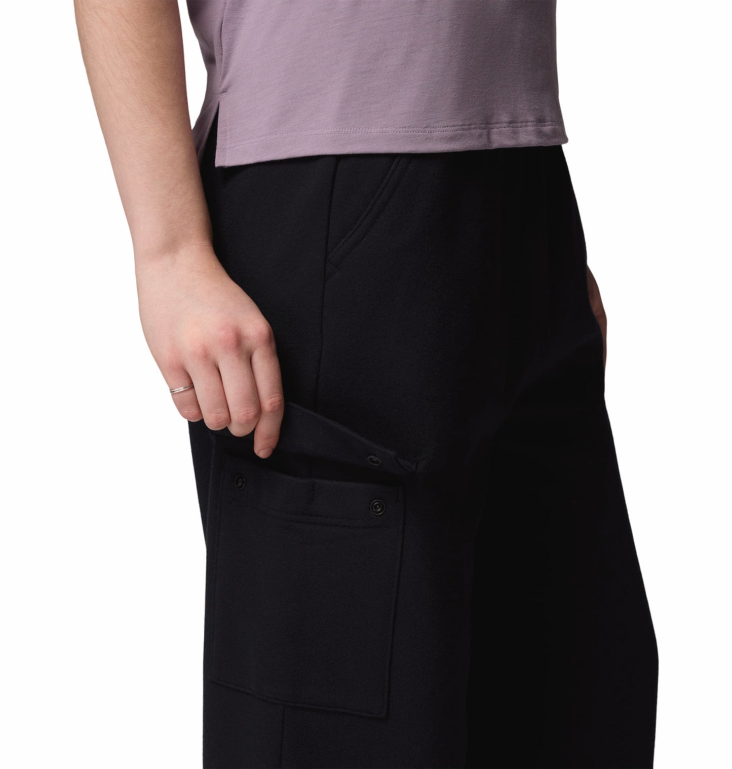 Columbia Women Black Aldermore Fleece Cargo Pant