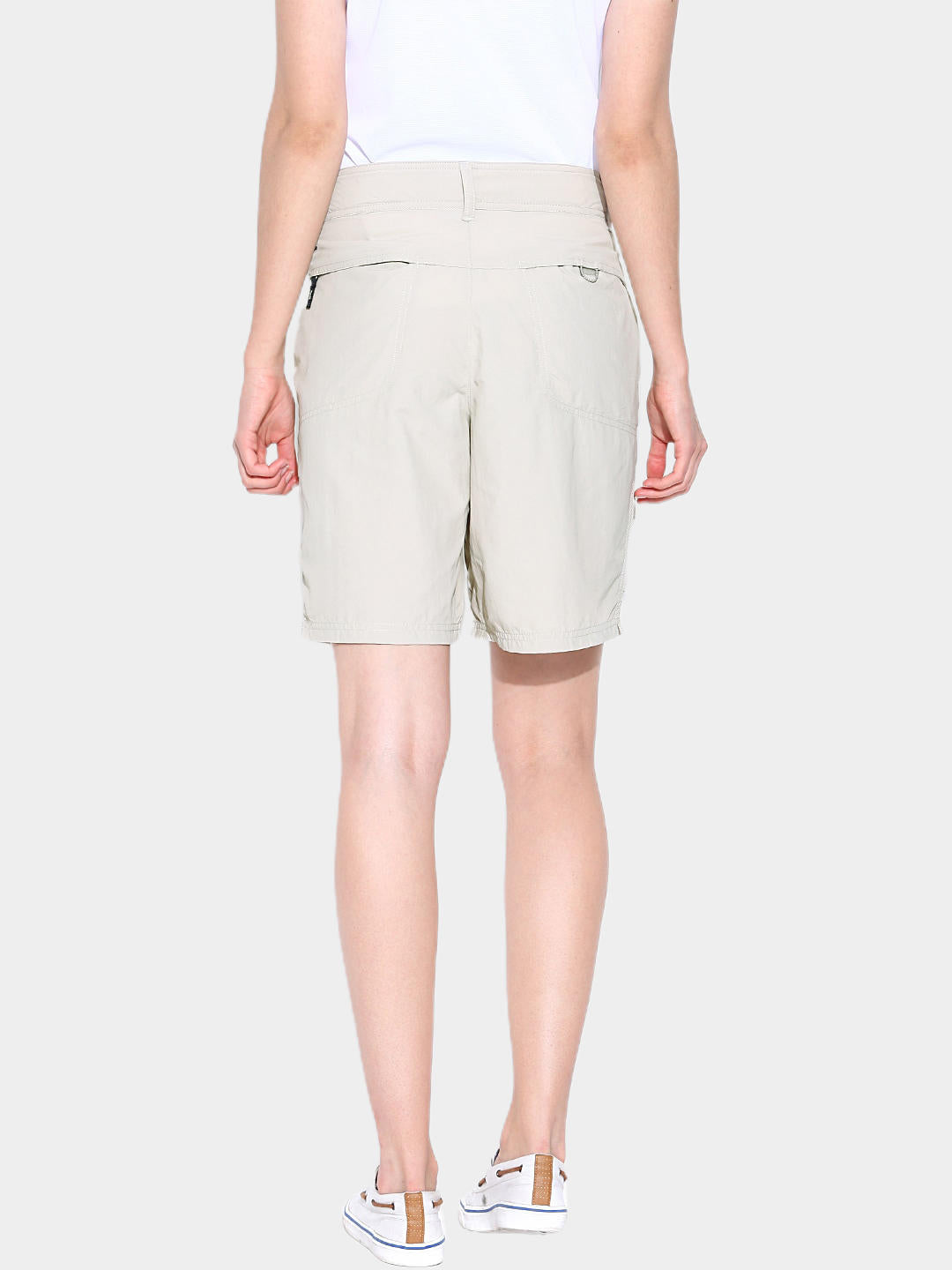 Columbia Women Beige Silver Ridge Short (Sun Protection)