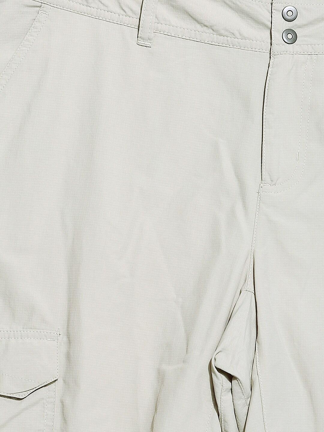 Columbia Women Beige Silver Ridge Short (Sun Protection)
