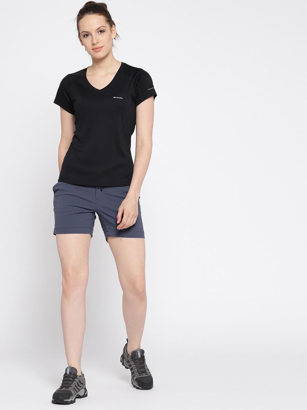 Columbia Women Navy Blue Anytime Outdoor Short (Sun Protection)