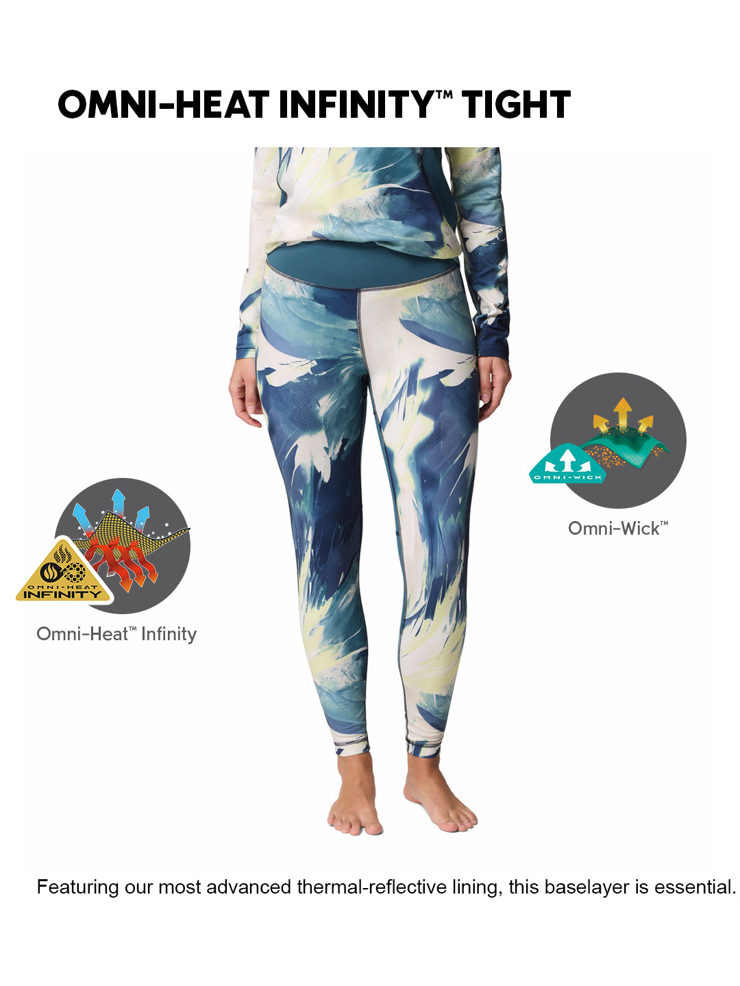 Columbia Women Blue OmniHeat Infinity W OMIHEAT INFINITY Tight Thermal Bottom