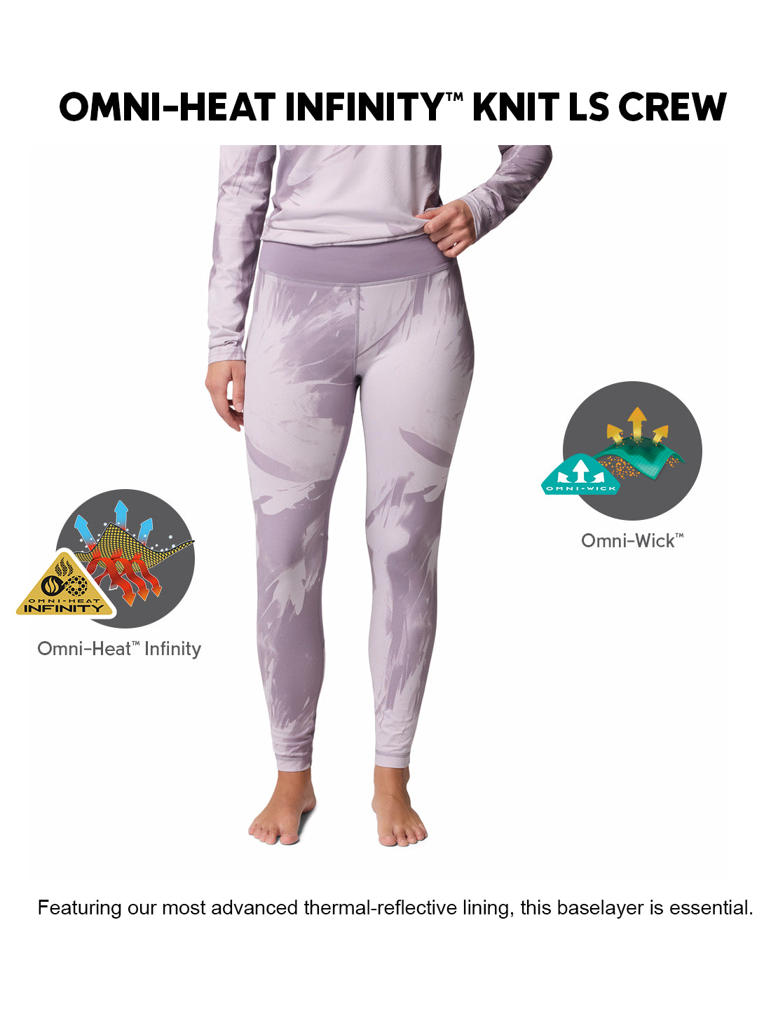 Columbia Women Purple OmniHeat Infinity W OMIHEAT INFINITY Tight Thermal Bottom