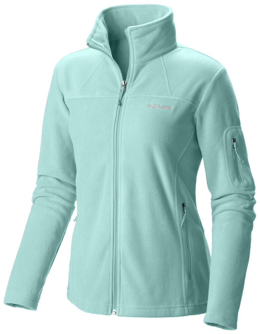 Columbia Women Green Fast Trek II Full Zip Fleece Jacket