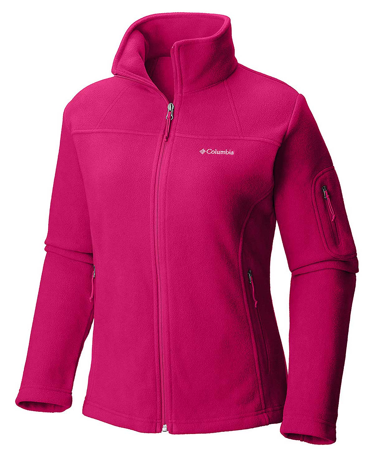 Columbia Women Red Fast Trek II Full Zip Fleece Jacket