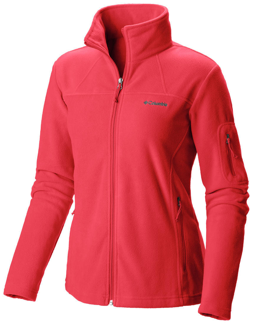 Columbia Women Red Fast Trek II Full Zip Fleece Jacket