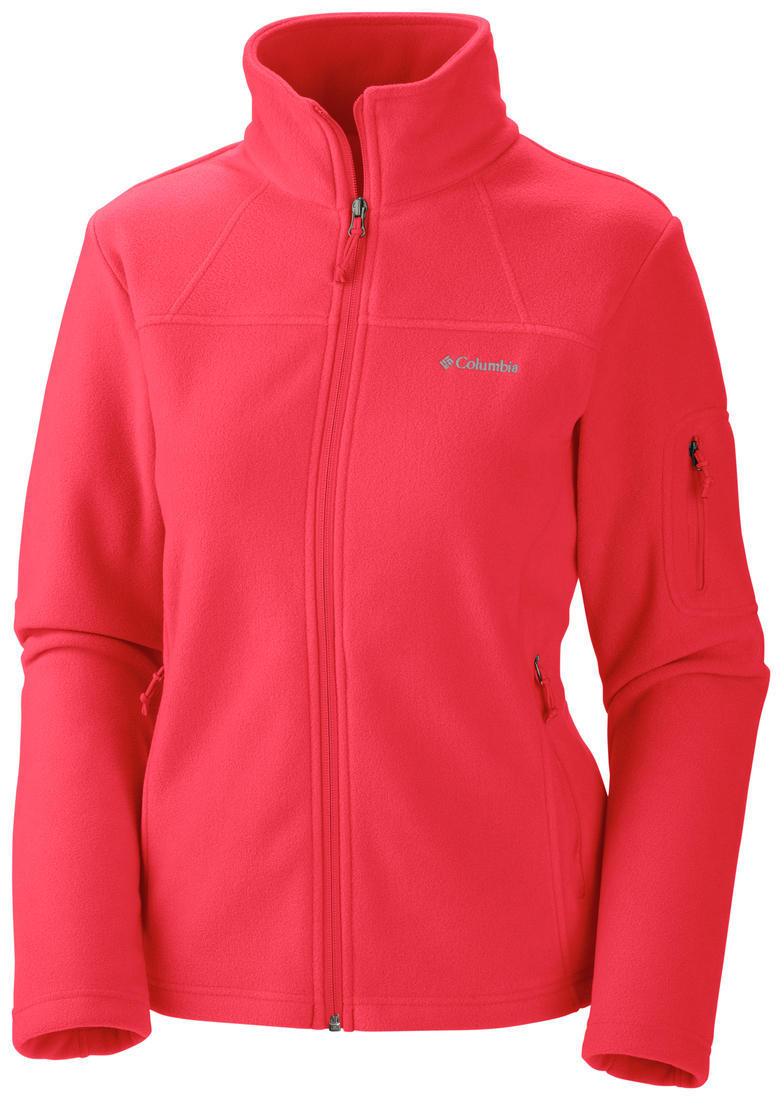 Columbia Women Red Fast Trek II Full Zip Fleece Jacket