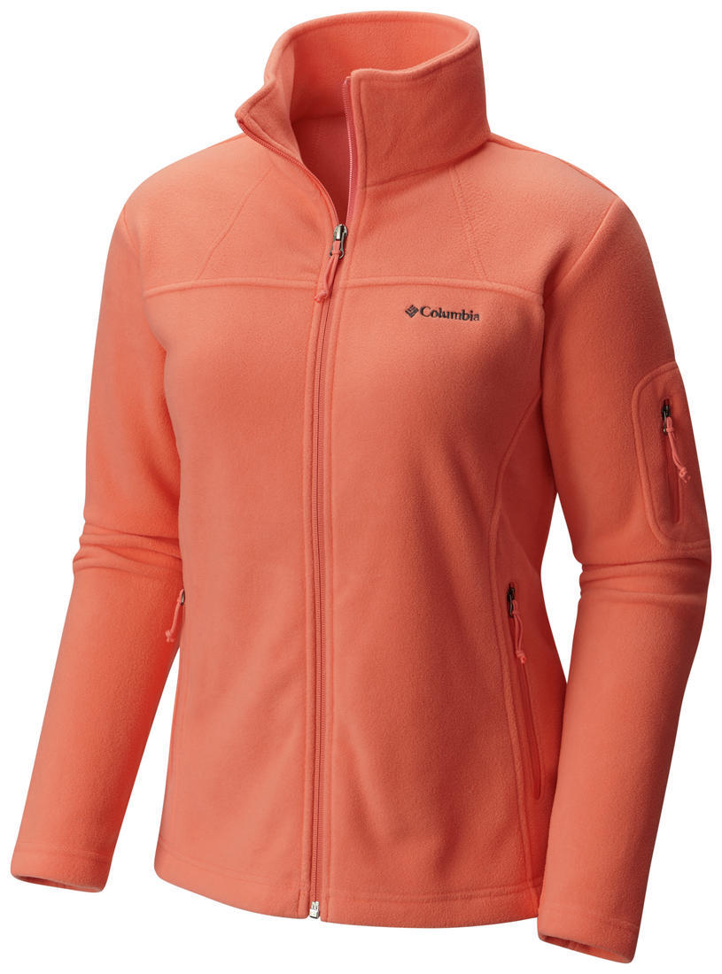 Columbia Women Orange Fast Trek II Full Zip Fleece Jacket