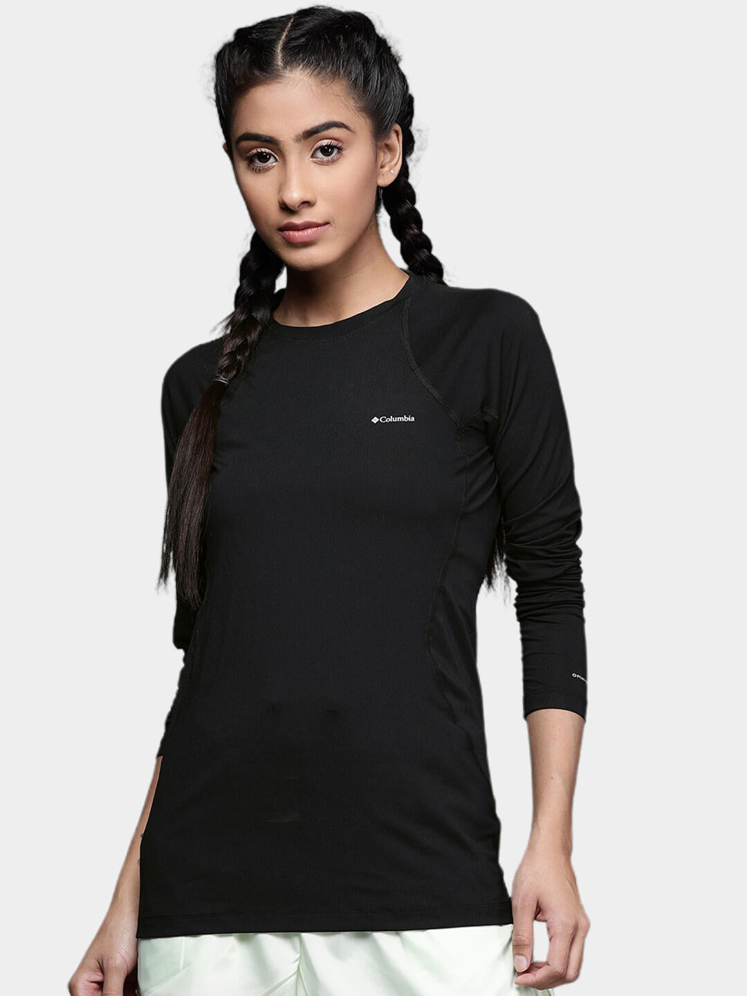 Columbia Women Black Omni-Heat Reflective Midweight Stretch Top (Non-Returnable)