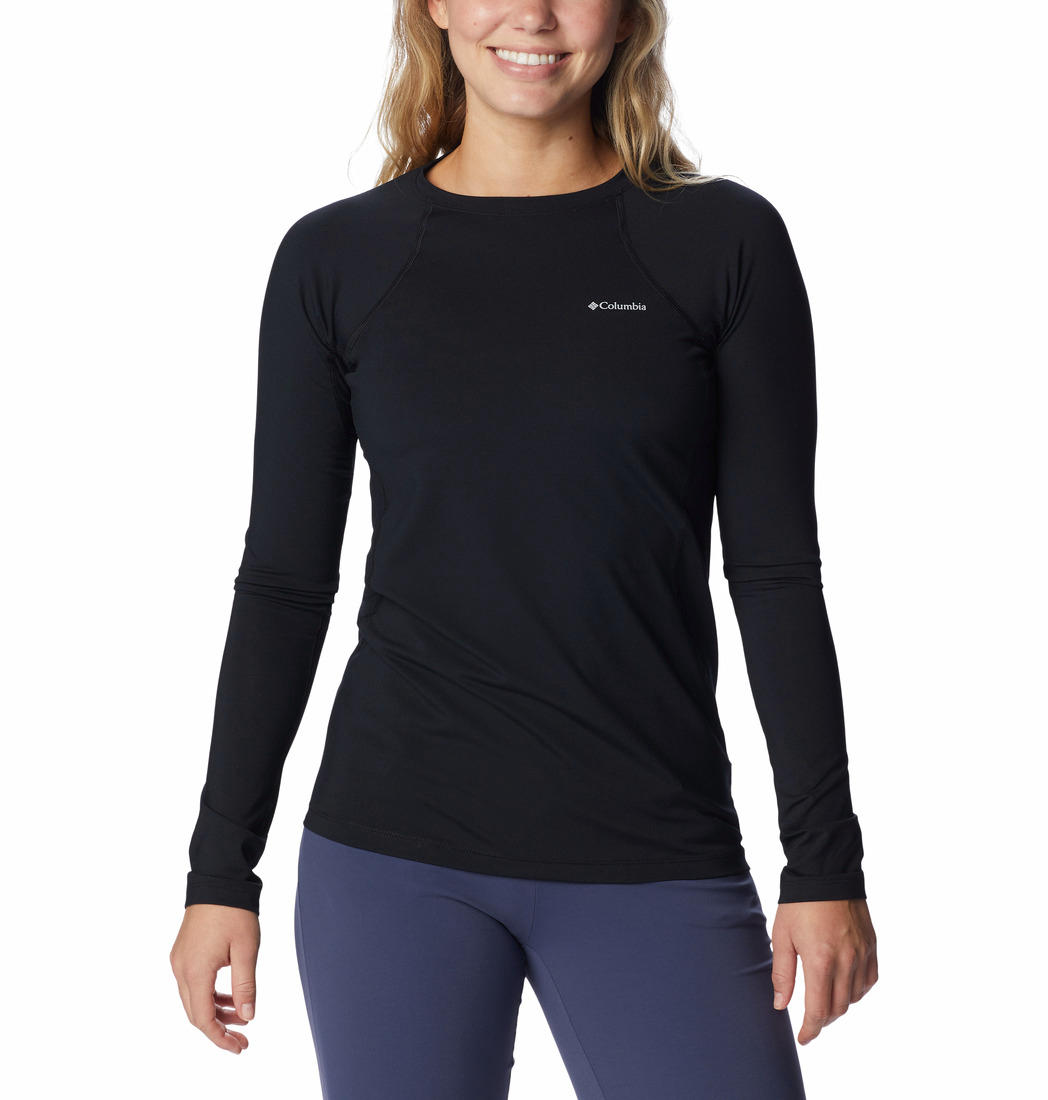 Columbia Women Black Midweight Stretch Long Sleeve Top (Non Returnable)