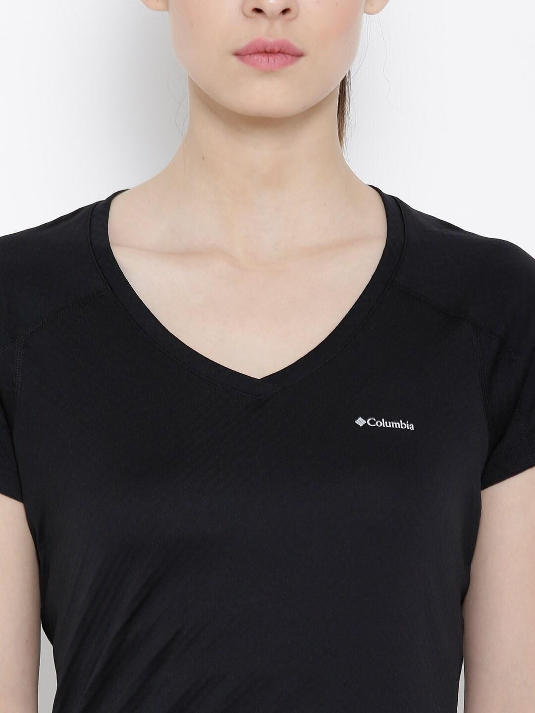 Columbia Women Black Zero Rules Short Sleeve Shirt (Sun Protection)