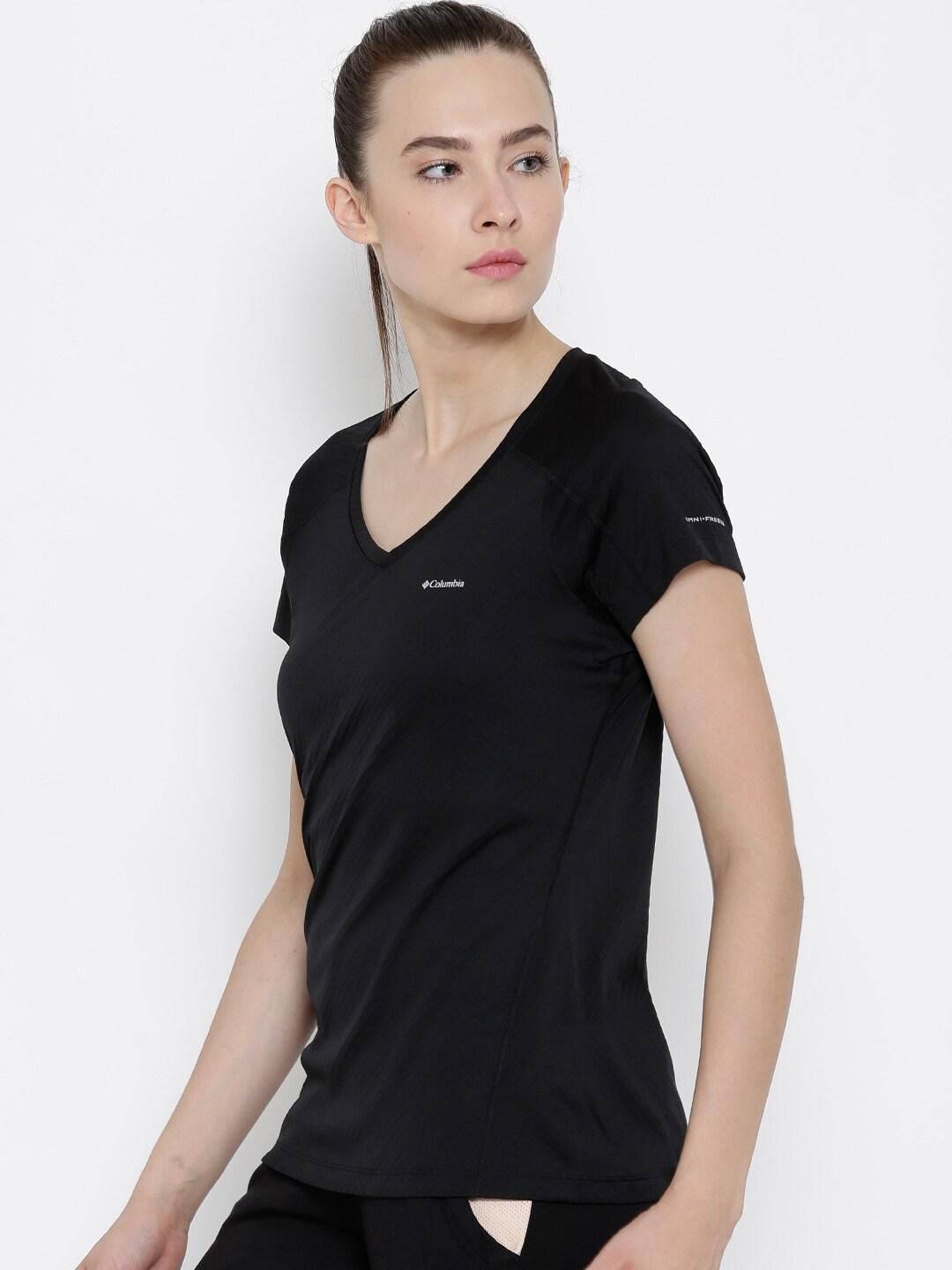 Columbia Women Black Zero Rules Short Sleeve Shirt (Sun Protection)