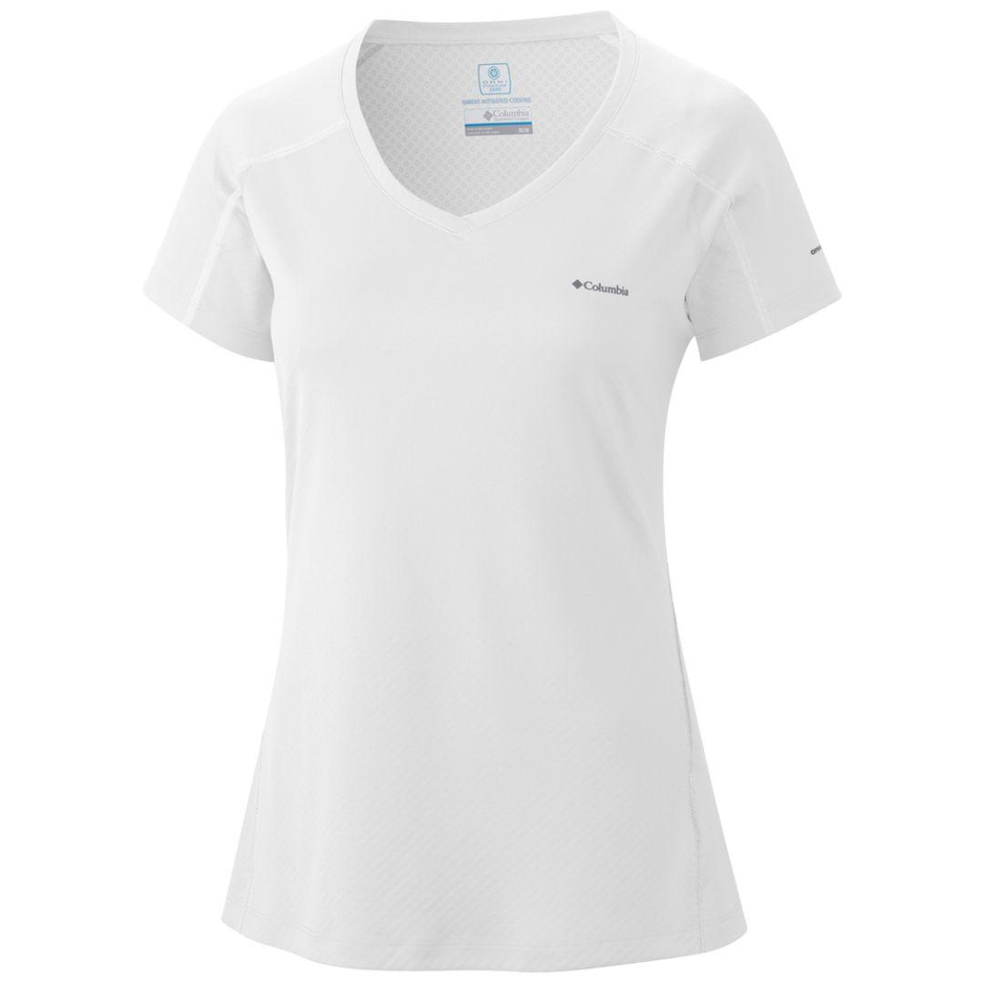 Columbia Women White Zero Rules Short Sleeve Shirt (Sun Protection)