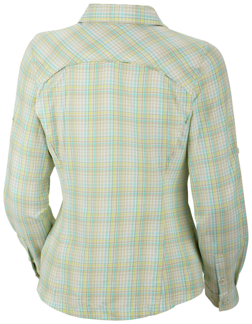 Columbia Women Purple Silver Ridge Plaid Long Sleeve Shirt (Sun Protection)