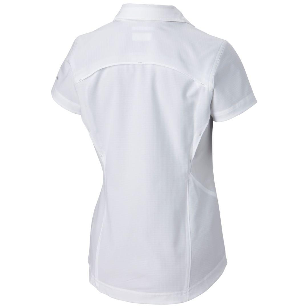 Columbia Women White Silver Ridge Short Sleeve Shirt
