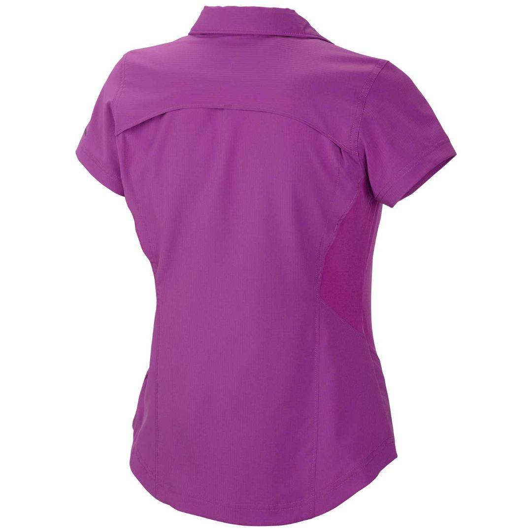 Columbia Women Purple Silver Ridge Short Sleeve Shirt